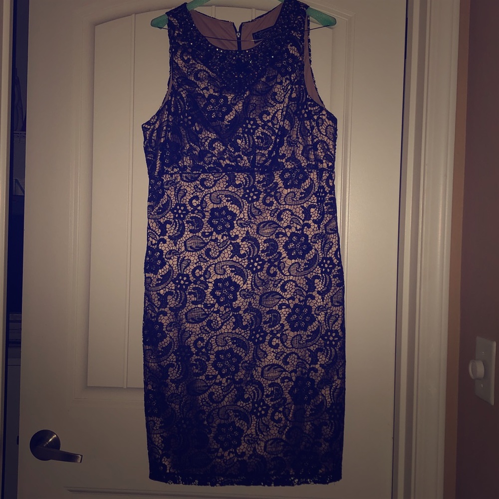 Gorgeous nude black embellished dress